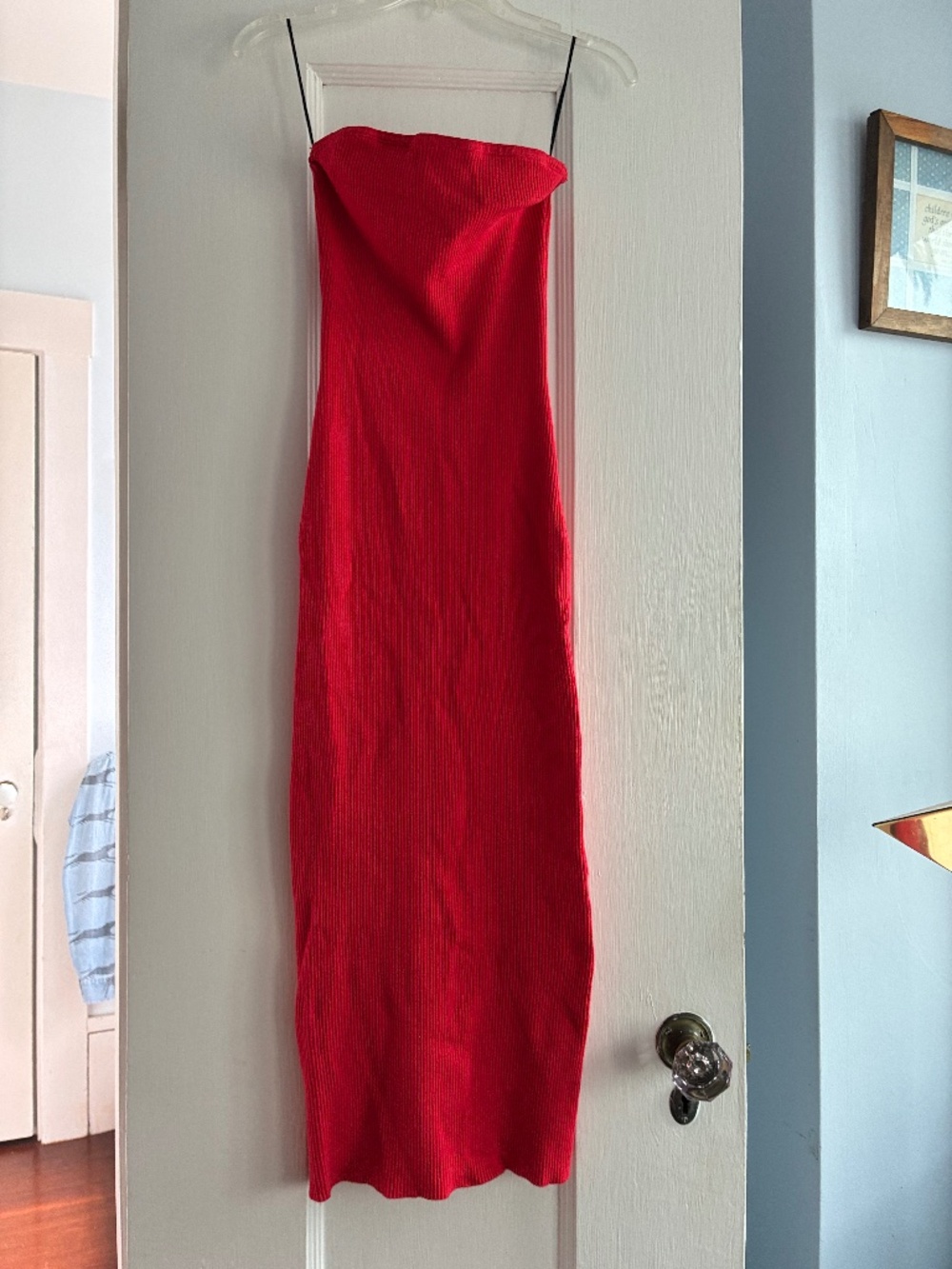 H&M Long Red Slip Dress - Small